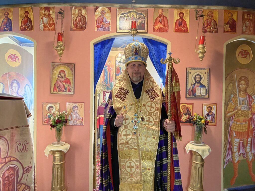 His Most Reverend Highness Prince-Abbot Giovanni Luca Pietro II in liturgical vestments
