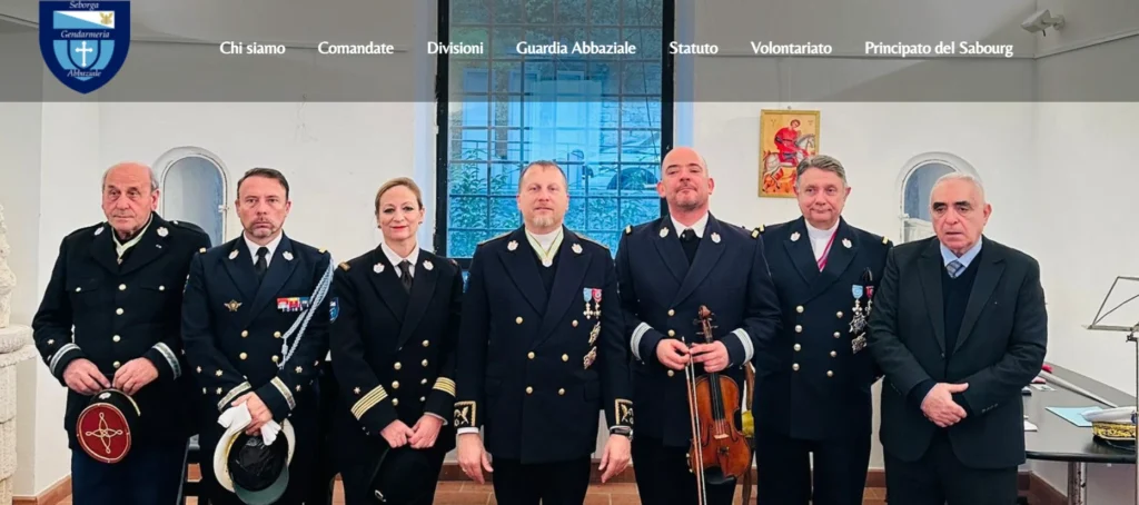 Bannière du site web de la Gendarmerie Abbatiale, gendarmeria.eu