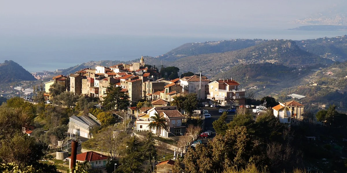 The village of Seborga, the original territory of the Principality, facing the Ligurian Sea